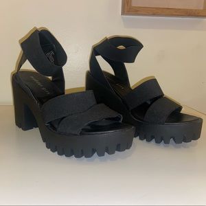 Black Edgy girl heels